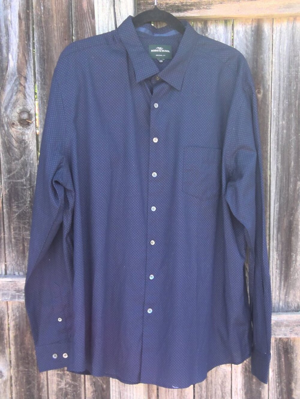 Rodd & Gunn button down Navy/ sky blue print sz 2XL